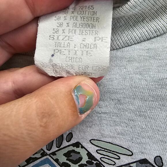 P.G.B. Vintage Elephant Graphic T-Shirt Petite Small – 90s, Animal Print, Casual - Picture 9 of 10